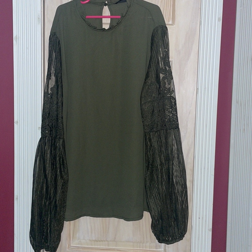 Olive green top